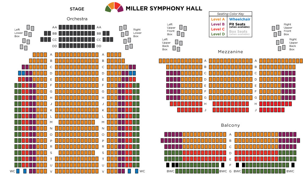 Symphony Hall Seating Chart Row